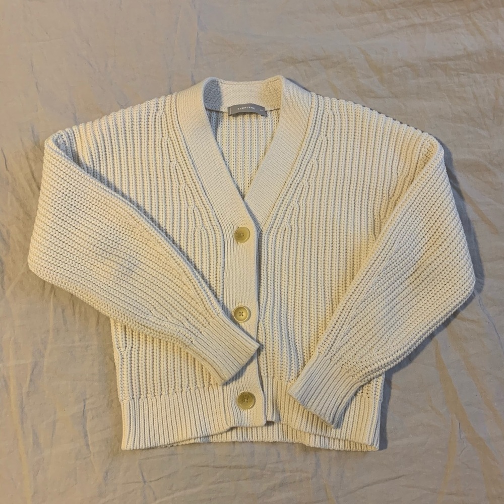 Everlane Texture Cotton Crop Cardigan